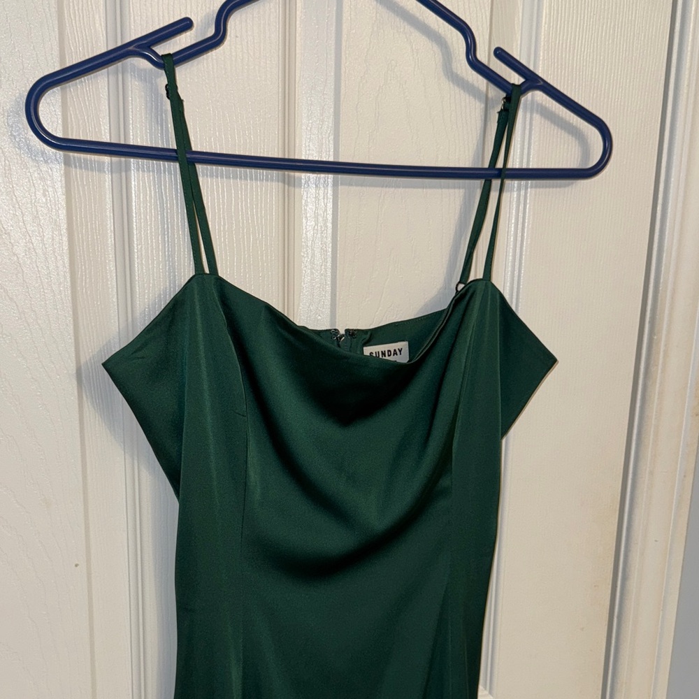 SUNDAY’S BEST Green Spaghetti Strap Dress